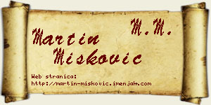 Martin Mišković vizit kartica